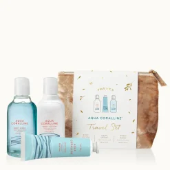 Aqua Coralline Travel Set with Beauty Bag