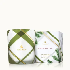 Frasier Fir Frosted Plaid Medium Candle