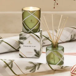 Frasier Fir Frosted Plaid 6.5 oz Poured Candle