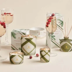 Frasier Fir Frosted Plaid Medium Candle