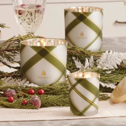 Frasier Fir Frosted Plaid Medium Candle