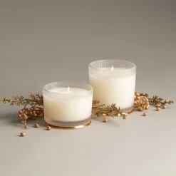 Frasier Fir Gilded Frosted Wood Grain Candle