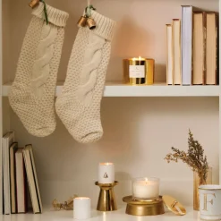 Frasier Fir Gilded Frosted Wood Grain Candle