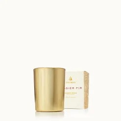 Frasier Fir Gilded Gold Votive Candle