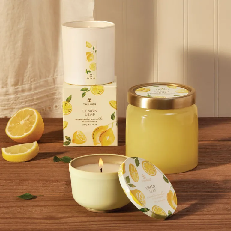 Lemon Leaf Poured Candle Tin