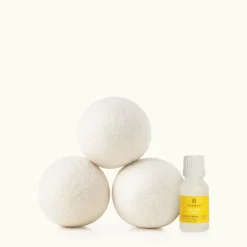Lemon Leaf Wool Dryer Balls & Laundry Fragrance Oil Set