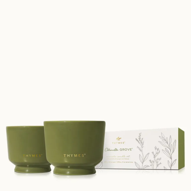 Outdoor Oasis Citronella Grove Aromatic Candle Set