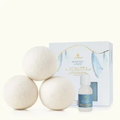Washed Linen Wool Dryer Balls & Laundry Fragrance Oil Set