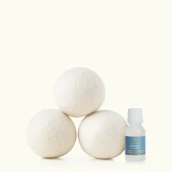 Washed Linen Wool Dryer Balls & Laundry Fragrance Oil Set